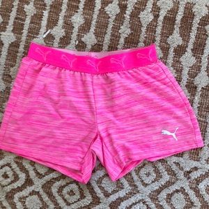 Girls breathable athletic elastic shorts